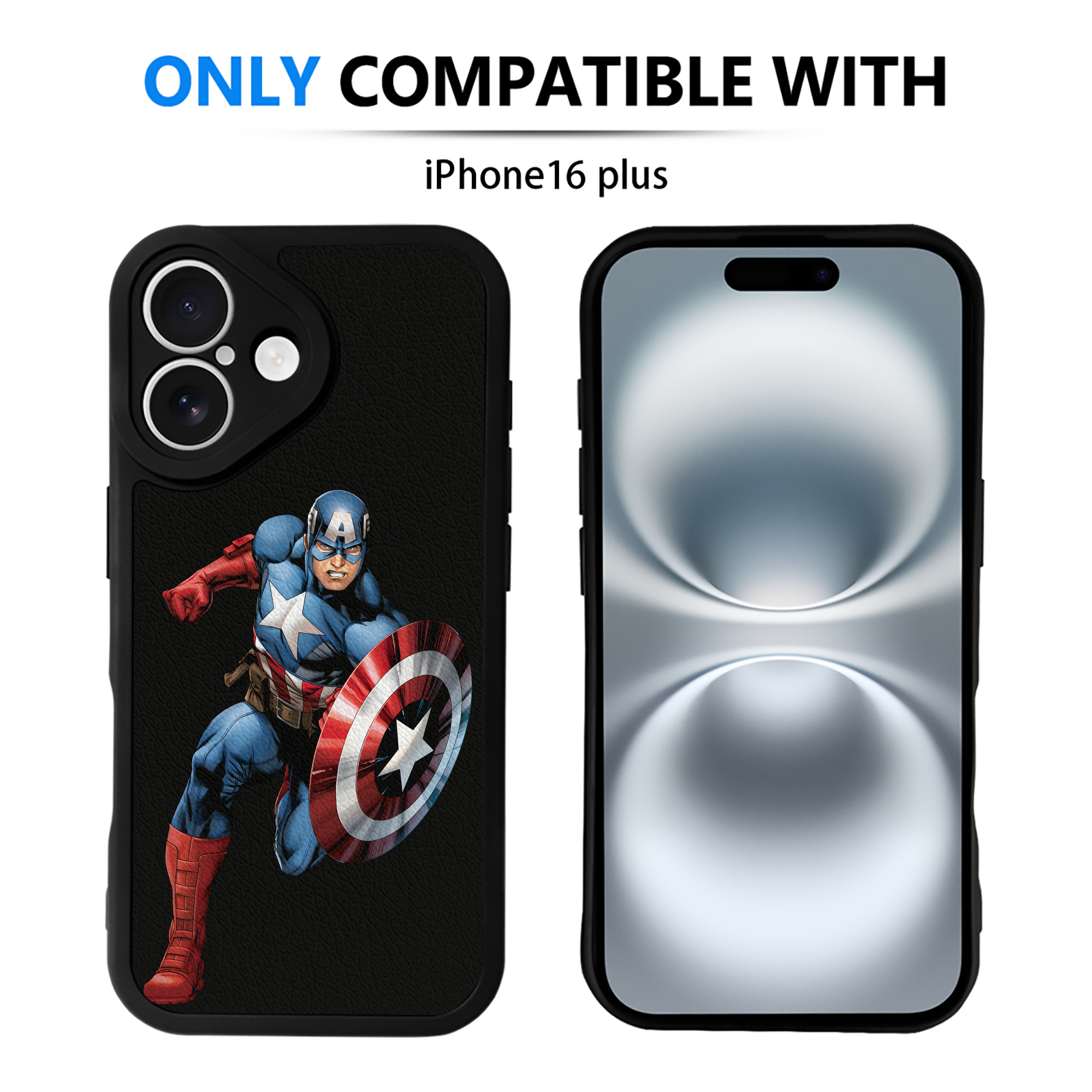 （画像用） アベンジャーズ The Avengers 【iPhone 16シリーズ対応】シリコンスマホケース（レザー調） 材質：シリコン